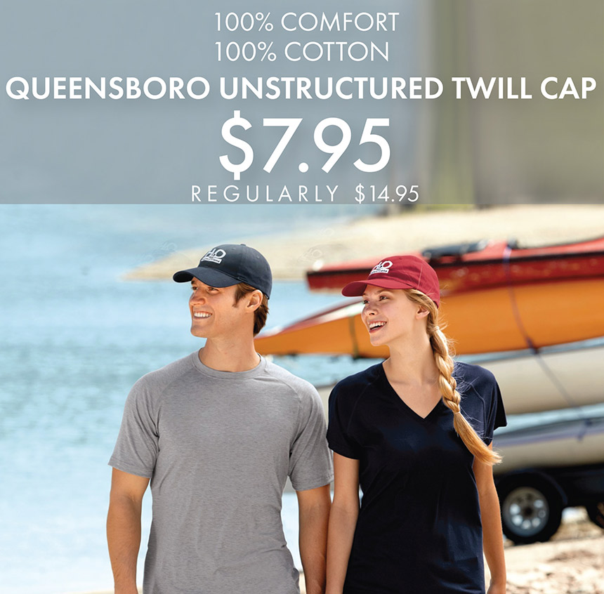 Custom Embroidered Queensboro Unstructured Twill Caps