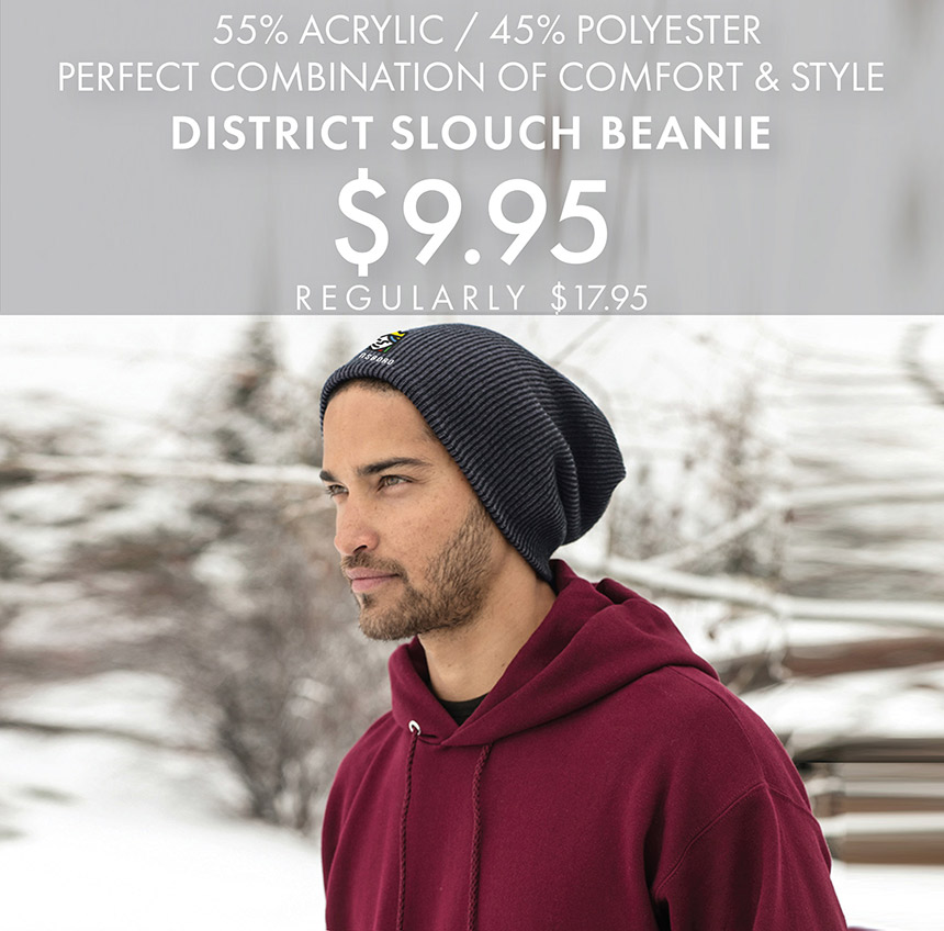 Custom Embroidered District Slouch Beanies