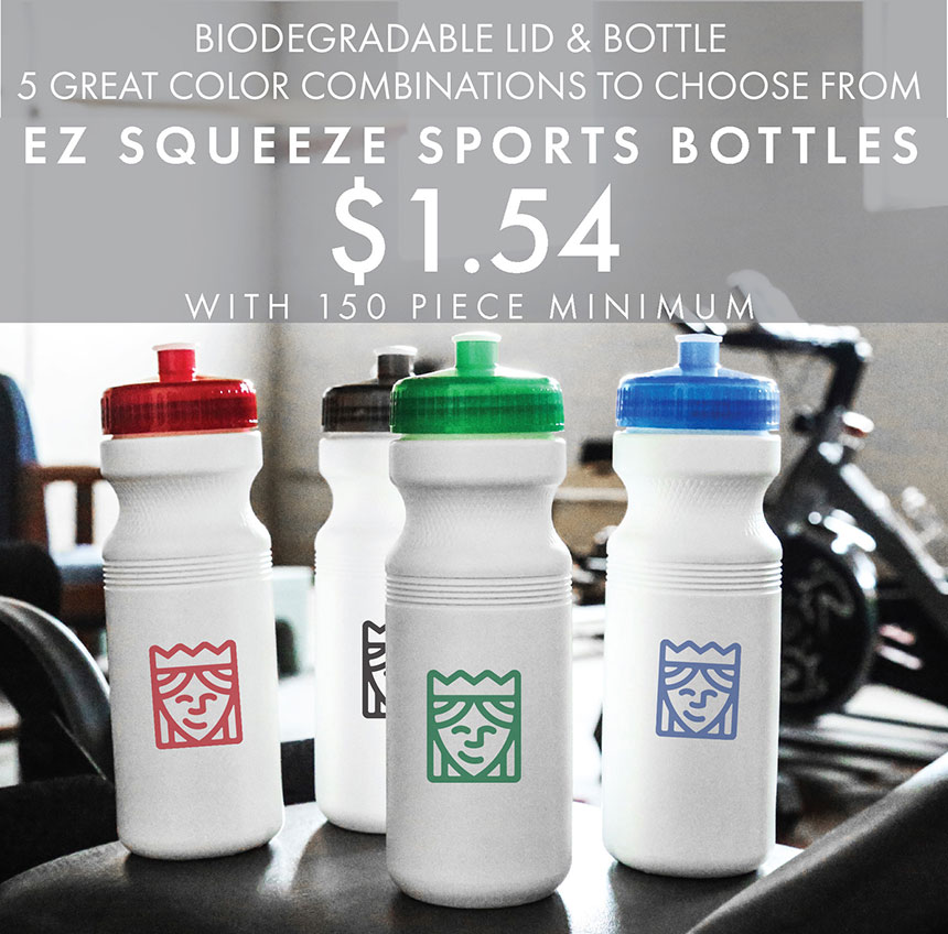 Custom Printed EZ Squeeze Sports Bottles