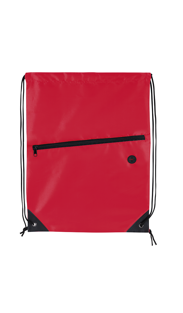Full Color Print Front Zip Drawstring Backpack