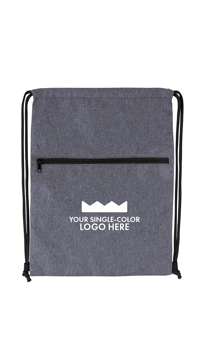 Dovetail Two-Tone Printed Drawstring Bags