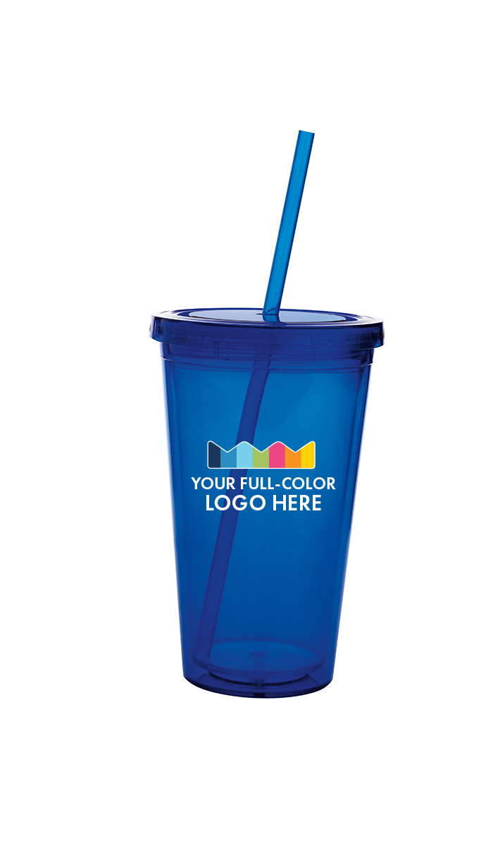 Full Color Print 18 oz Double Wall Acrylic Tumbler