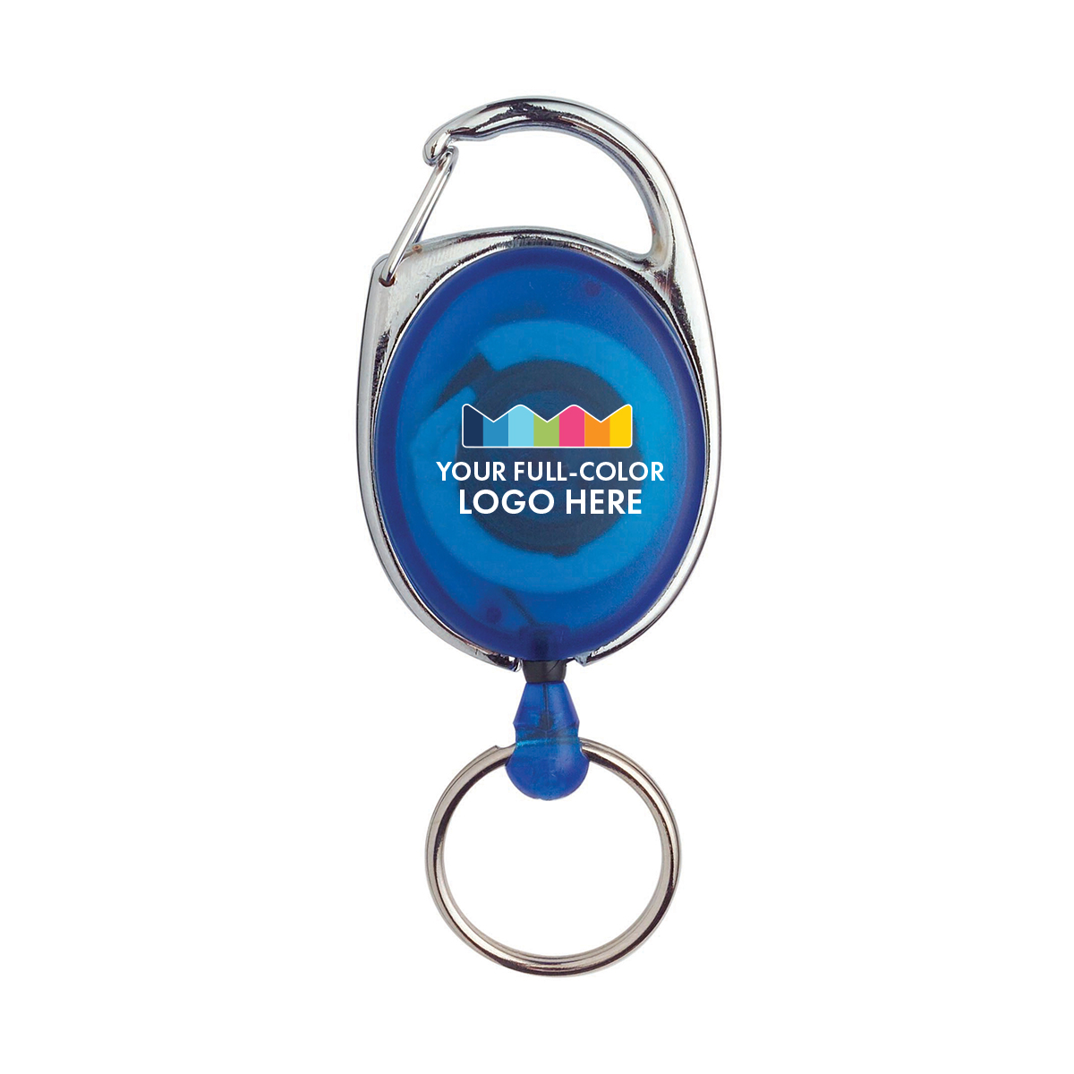 Retractable Full Color Print Key Ring