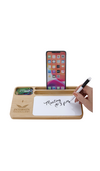 Bamboo Full Color Print Wireless Charging Base with Dry Erase Board Thumb