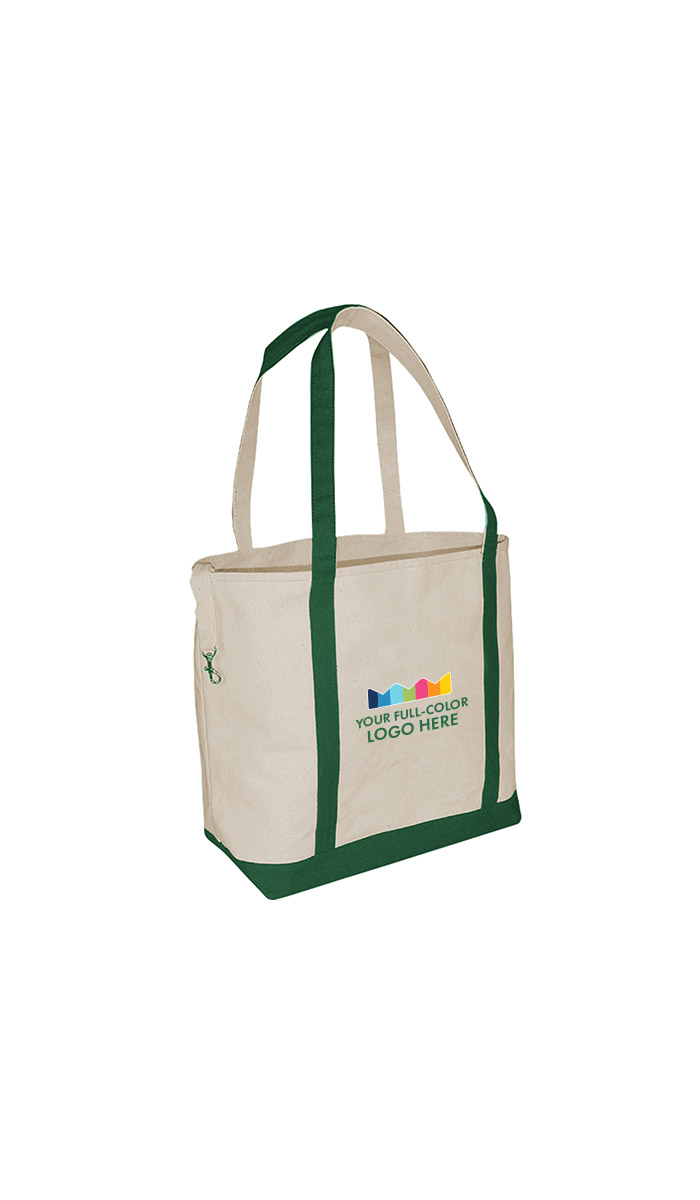 Small Accent Full Color Print Boat Tote