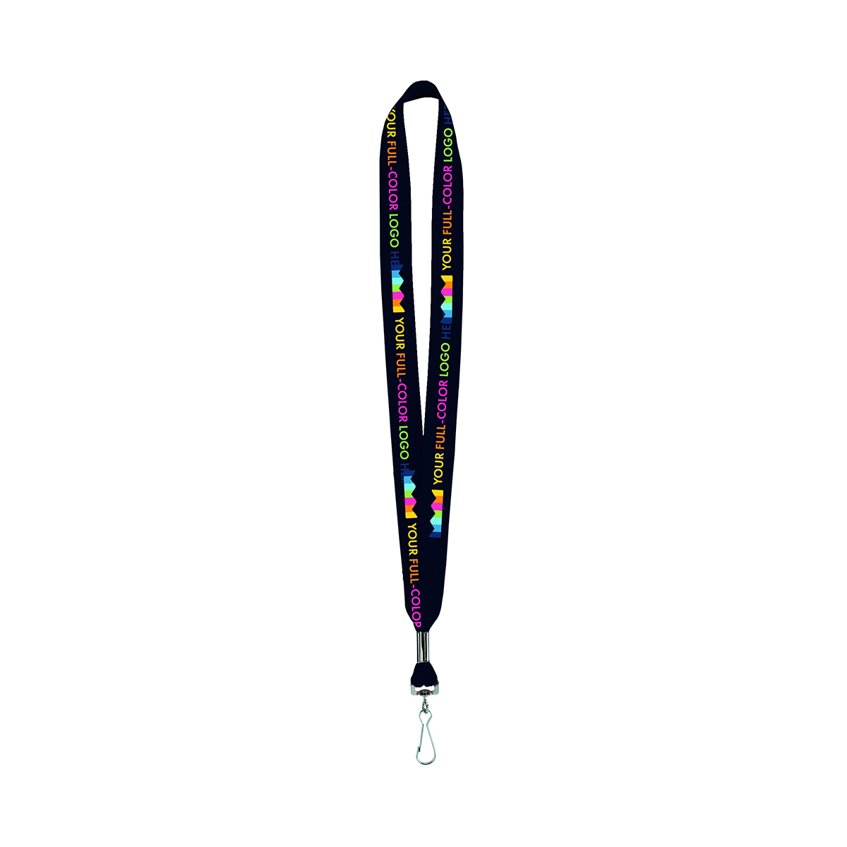 1" RPET Fine-Print Lanyard