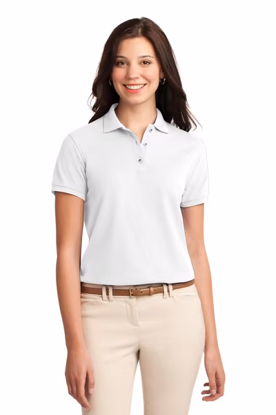 Port Authority Embroidered Women's Silk Touch Pique Polo