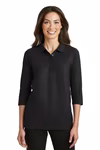 Port Authority Embroidered Women's Silk Touch 3/4 Sleeve Pique Polo Thumb