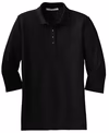 Port Authority Embroidered Women's Silk Touch 3/4 Sleeve Pique Polo Thumb