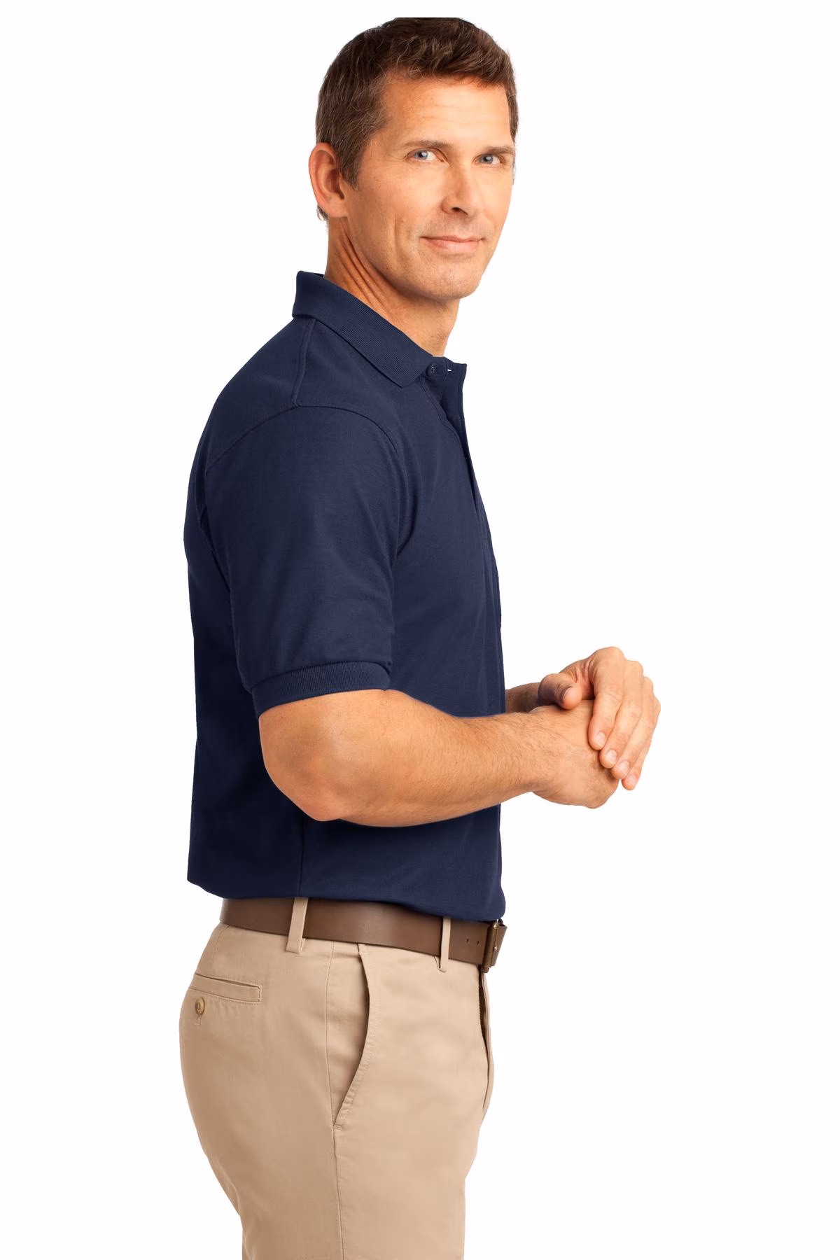 Port Authority Embroidered Men's Silk Touch Pocket Polo