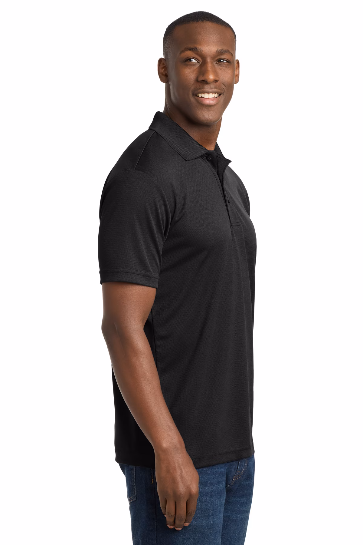 Sport-Tek Printed Men's 100% Performance RacerMesh Polo