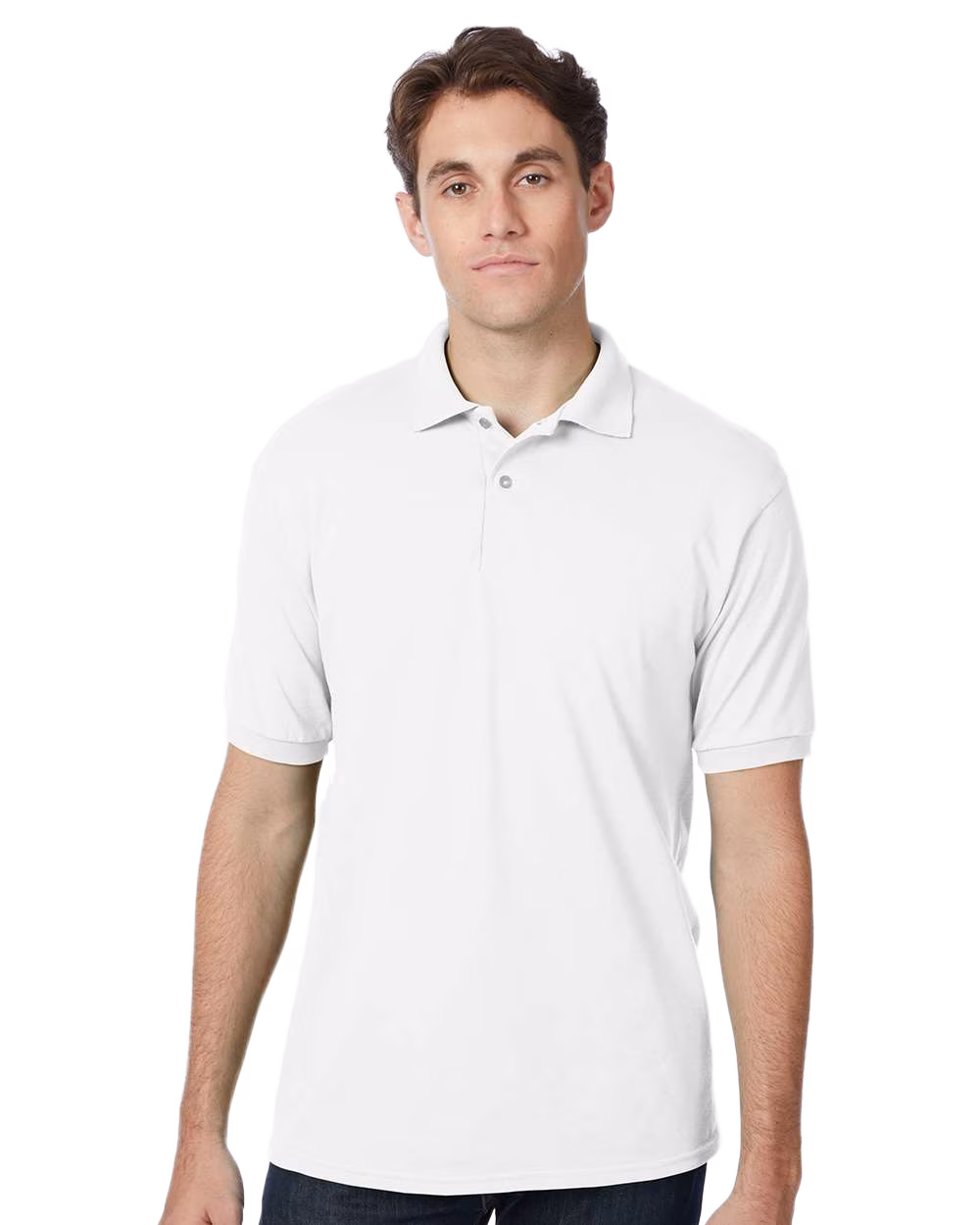 Hanes Embroidered Men's Ecosmart Jersey Knit Sport Shirt Image - Hanes Embroidered Men's Ecosmart Jersey Knit Sport Shirt