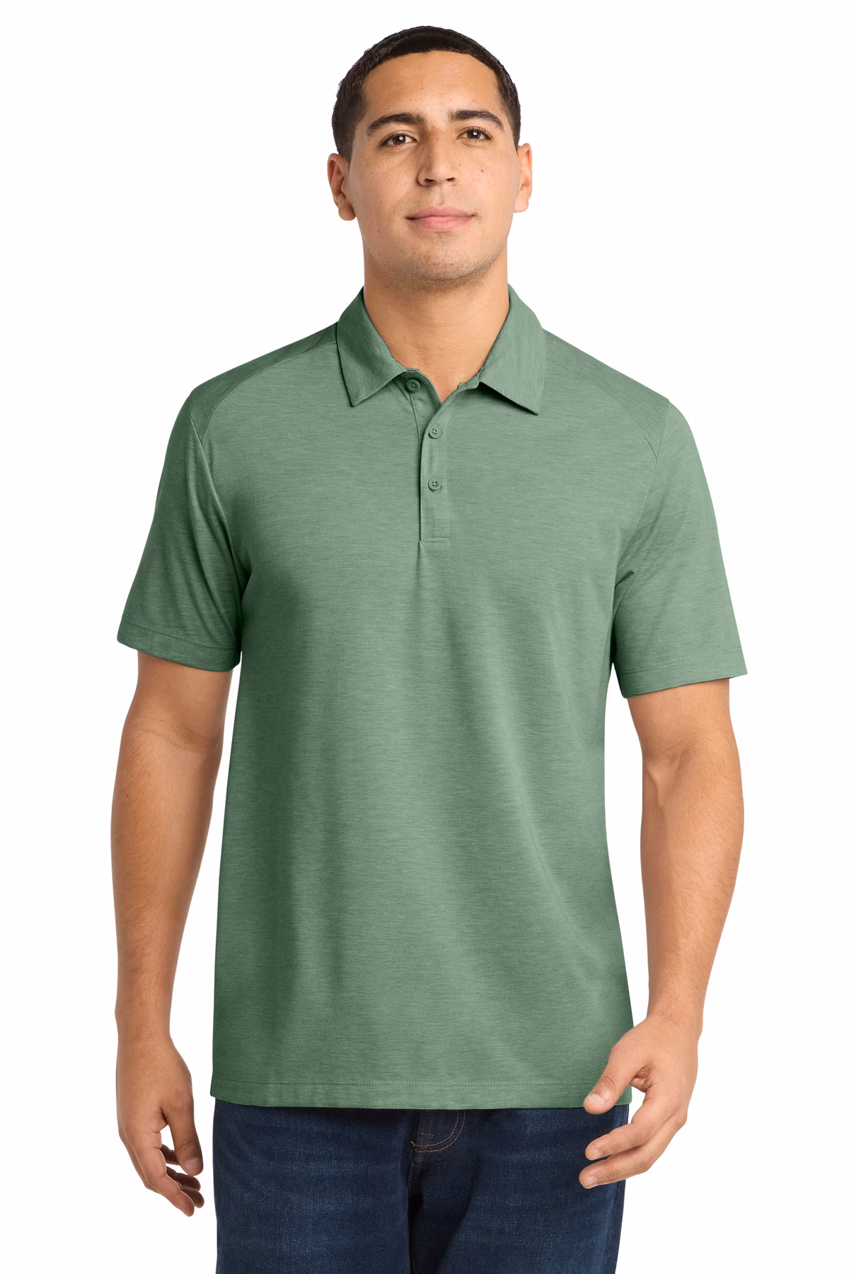 Sport-Tek Embroidered Men's PosiCharge Tri-Blend Wicking Polo Image - Sport-Tek Embroidered Men's PosiCharge Tri-Blend Wicking Polo