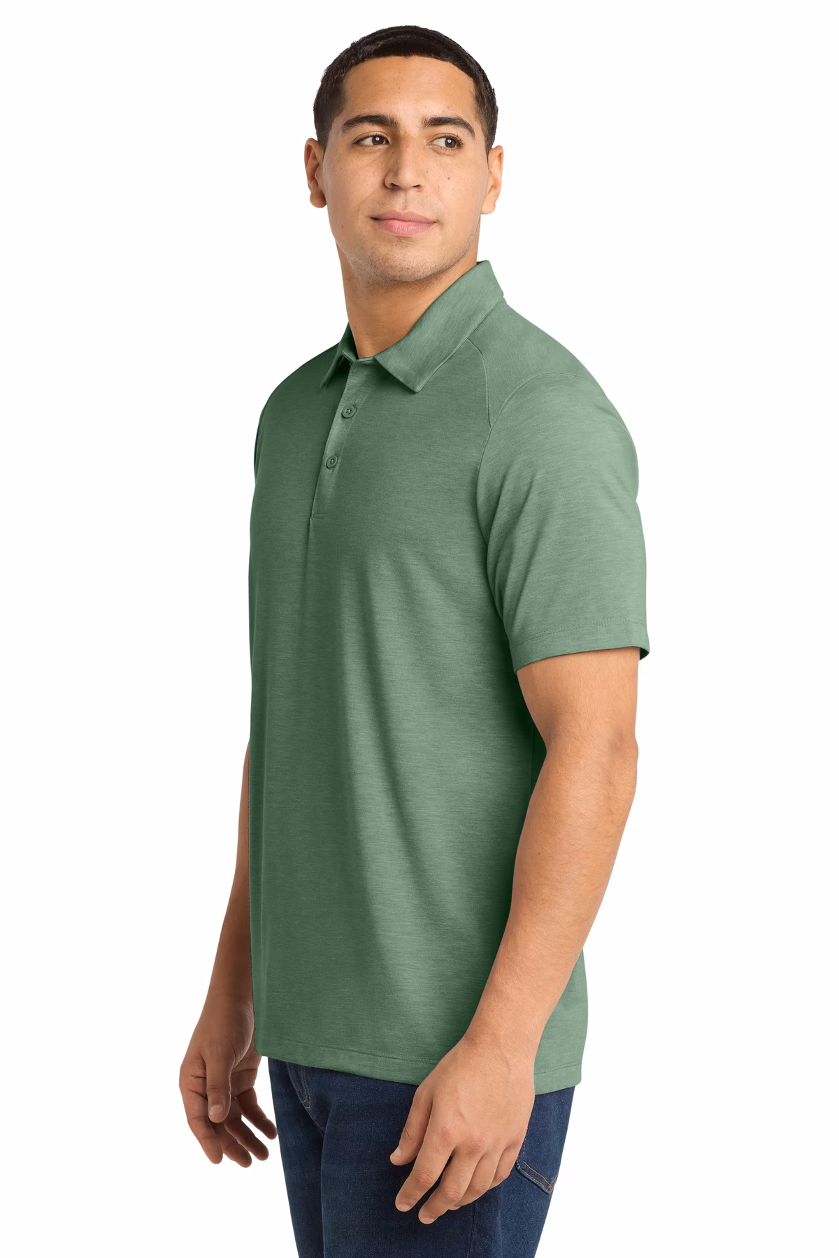 Sport-Tek Embroidered Men's PosiCharge Tri-Blend Wicking Polo