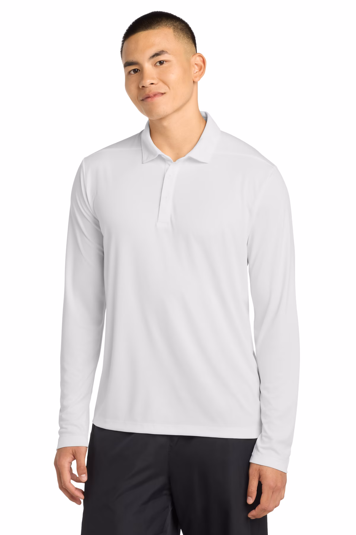 Sport-Tek Embroidered Men's Posi-UV Pro Long Sleeve Polo Image - Sport-Tek Embroidered Men's Posi-UV Pro Long Sleeve Polo