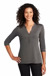 Port Authority Embroidered Women's UV Choice Pique Henley Thumb