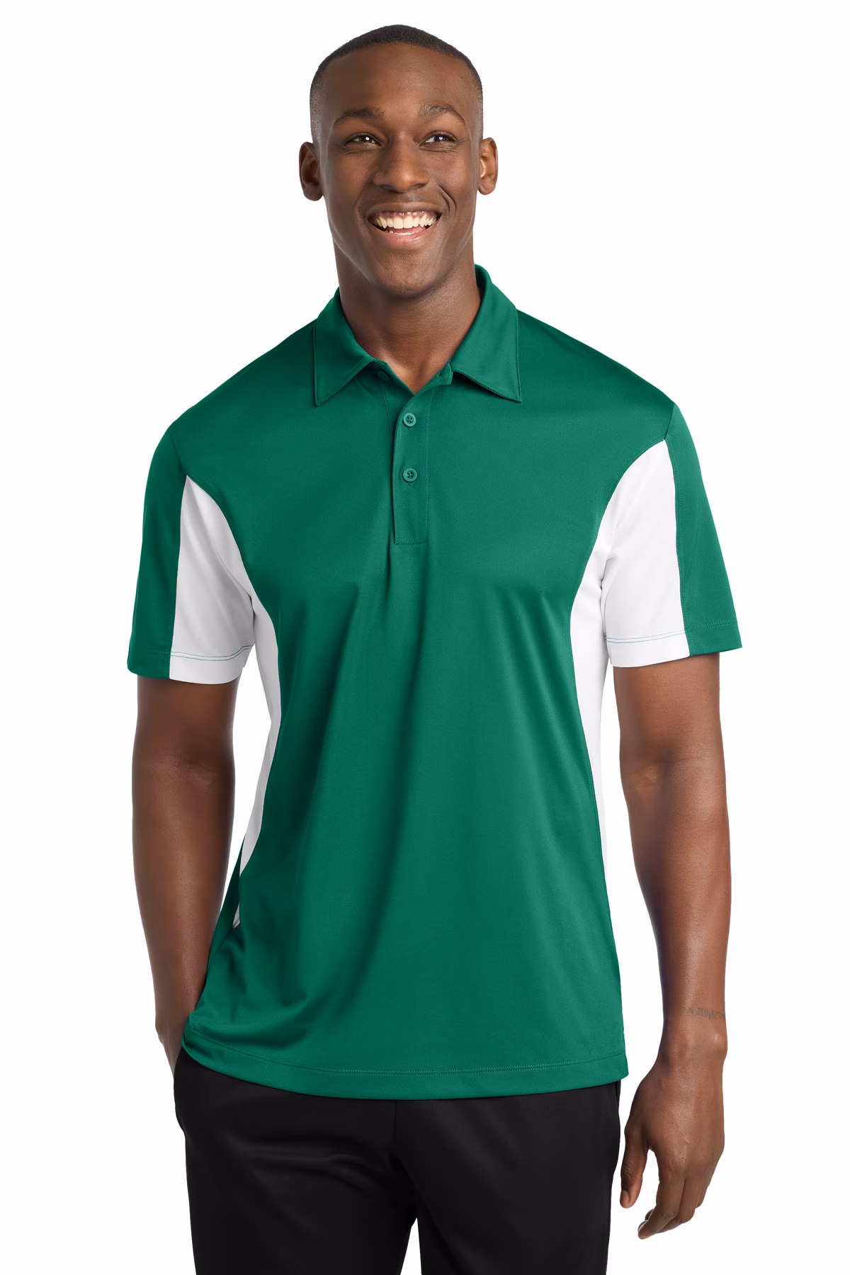Sport-Tek Embroidered Men's Side Blocked Micropique Sport-Wick Polo Image - Sport-Tek Embroidered Men's Side Blocked Micropique Sport-Wick Polo