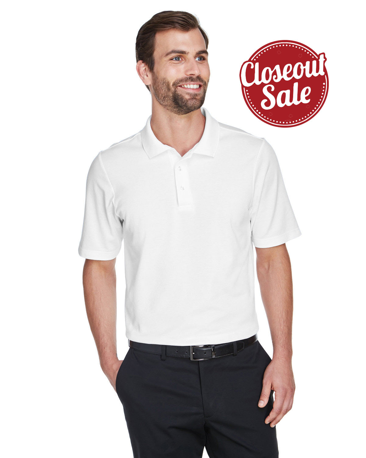 Queensboro Embroidered Men's Luxury Hybrid Jersey 2.0 Polo