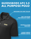 Queensboro Embroidered Men's AP3 2.0 All Purpose Polo Thumb