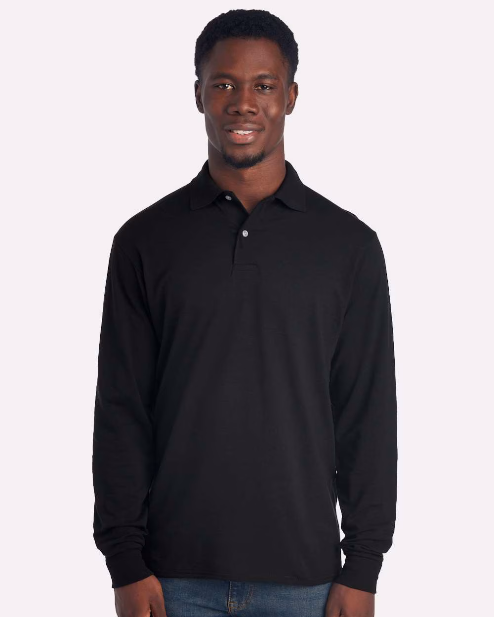 Jerzees Embroidered Men's Spotshield Long Sleeve Jersey Sport Shirt