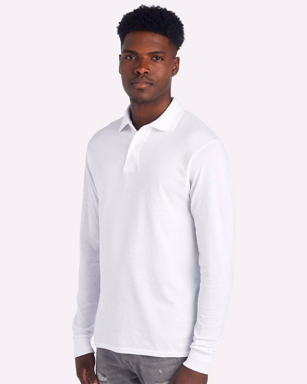 Jerzees Embroidered Men's Spotshield Long Sleeve Jersey Sport Shirt