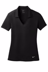 Nike Embroidered Women's Dri-FIT Vertical Mesh Polo Flat Front view