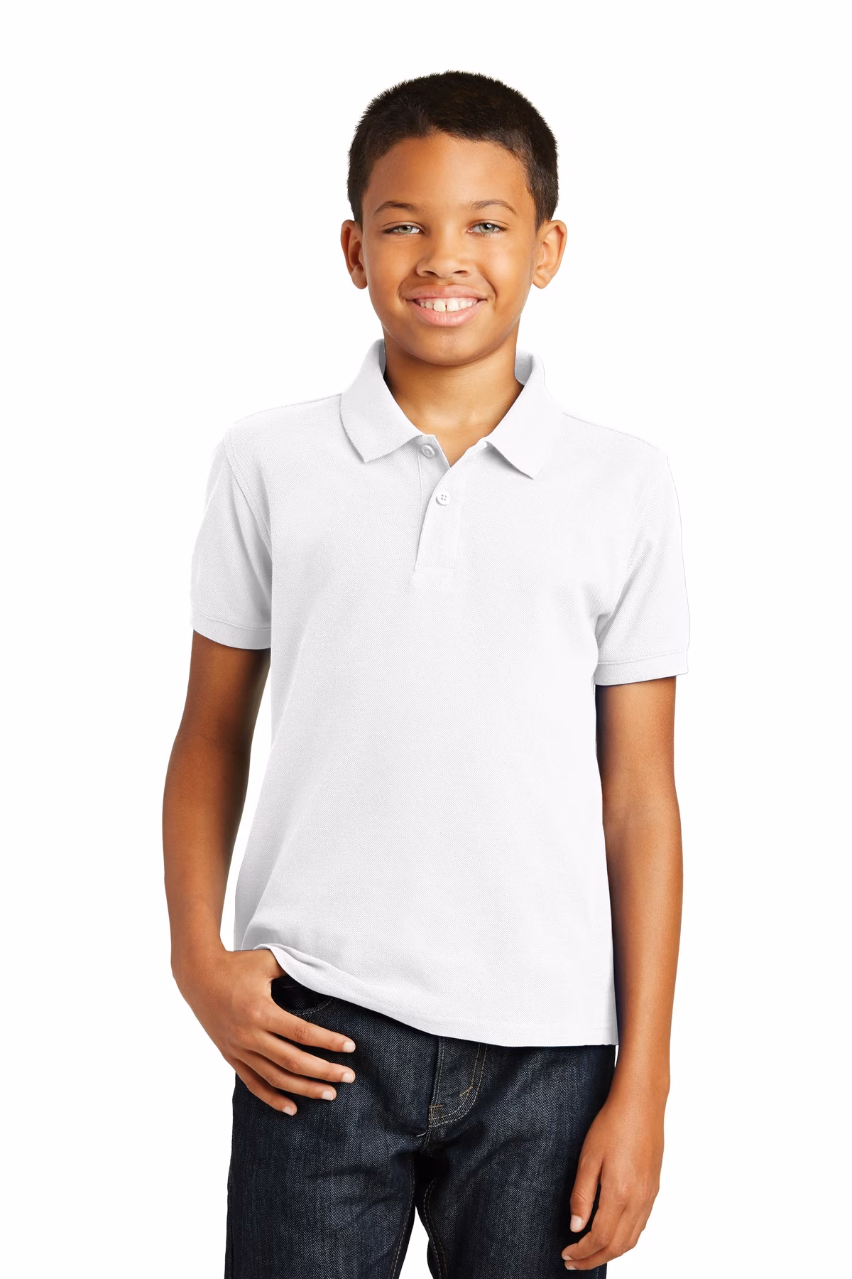 Port Authority Embroidered Youth Core Classic Pique Polo Image - Port Authority Youth Core Classic Pique Polo