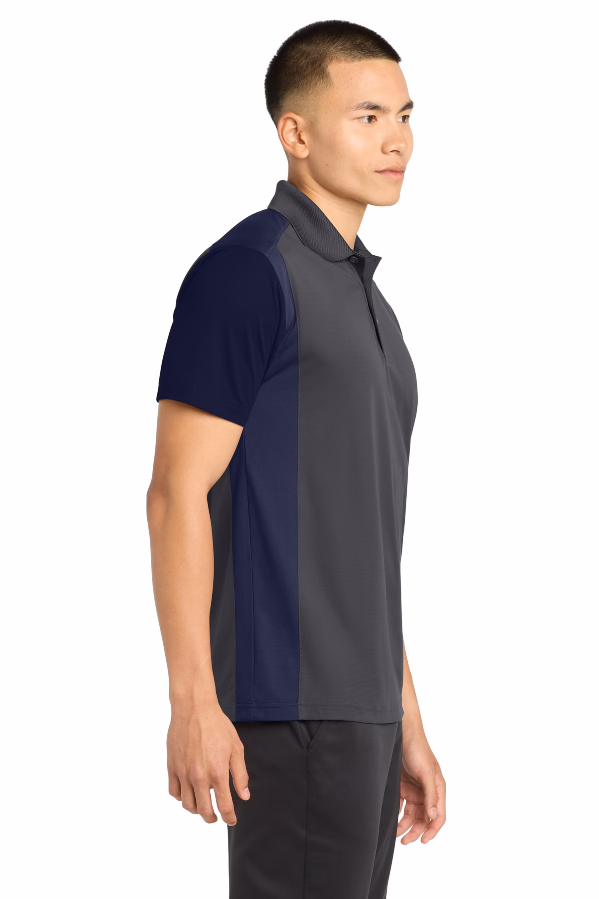 Sport-Tek Embroidered Men's Colorblock Micropique Sport-Wick Polo