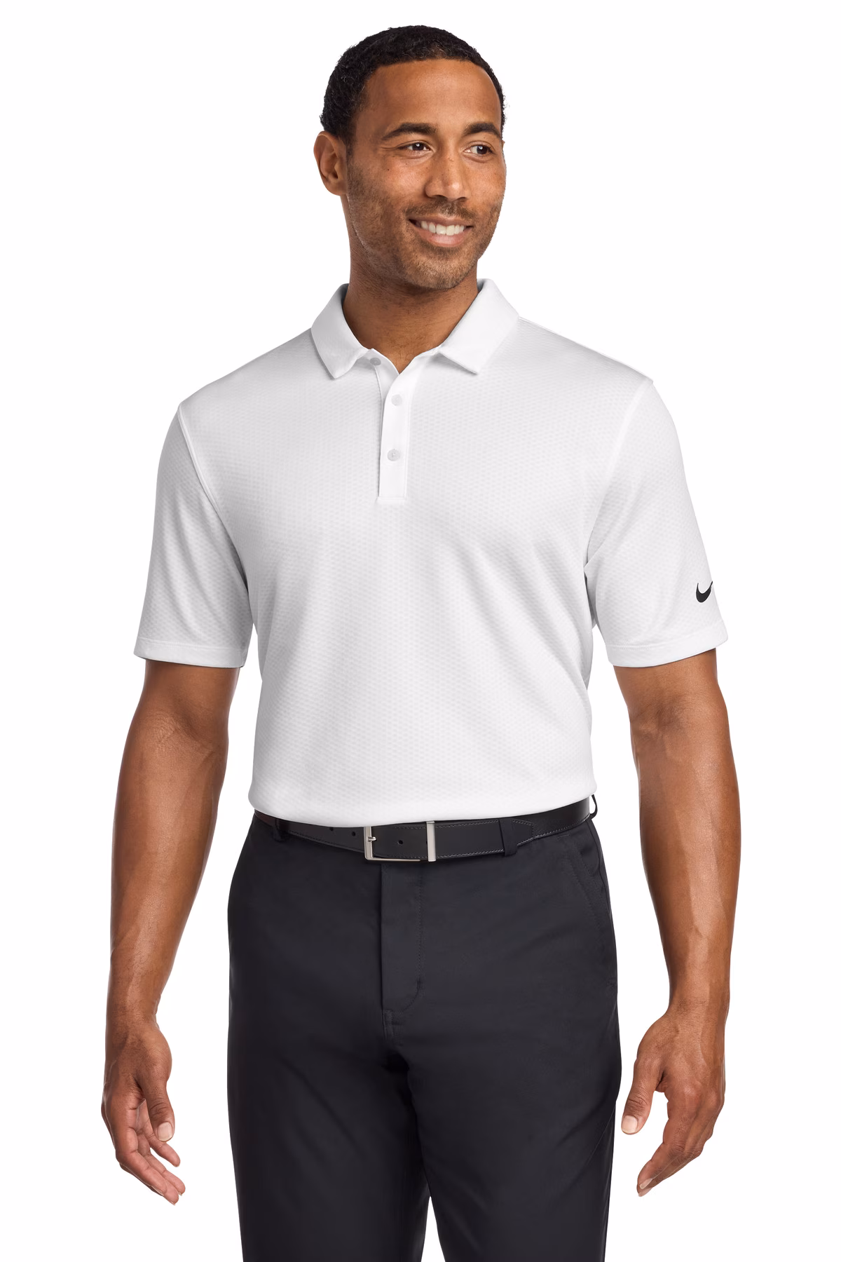 Nike Embroidered Men's Dri-FIT Hex Textured Polo Image - Nike Embroidered Men's Dri-FIT Hex Textured Polo