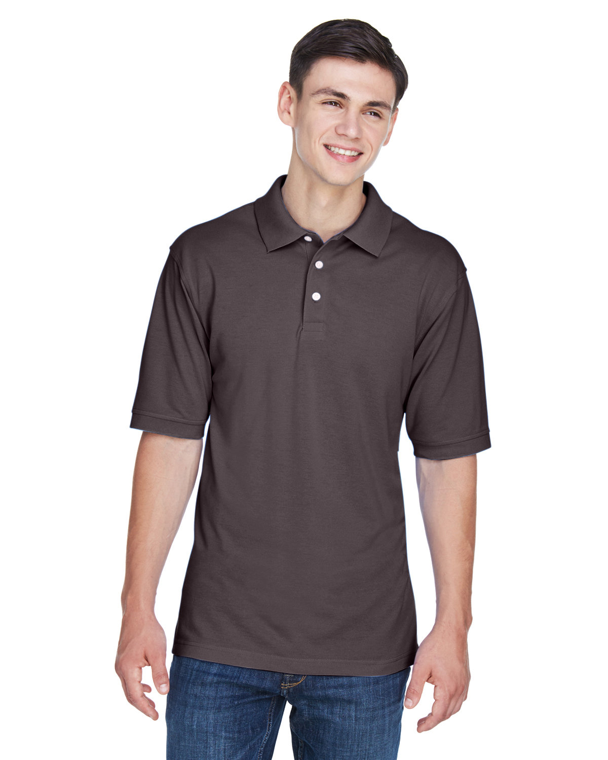 Harriton Embroidered Men's 5.6 oz. Easy Blend Polo