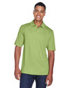 North End Embroidered Men's Recycled Polyester Performance Pique Polo Front view
