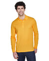 CORE 365 Embroidered Men's Pinnacle Performance Long-Sleeve Pique Polo Thumb