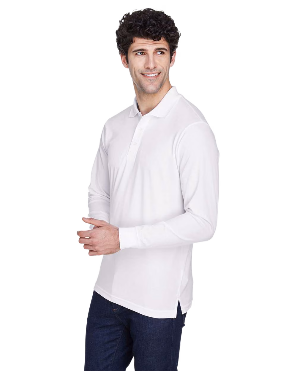 CORE 365 Embroidered Men's Pinnacle Performance Long-Sleeve Pique Polo