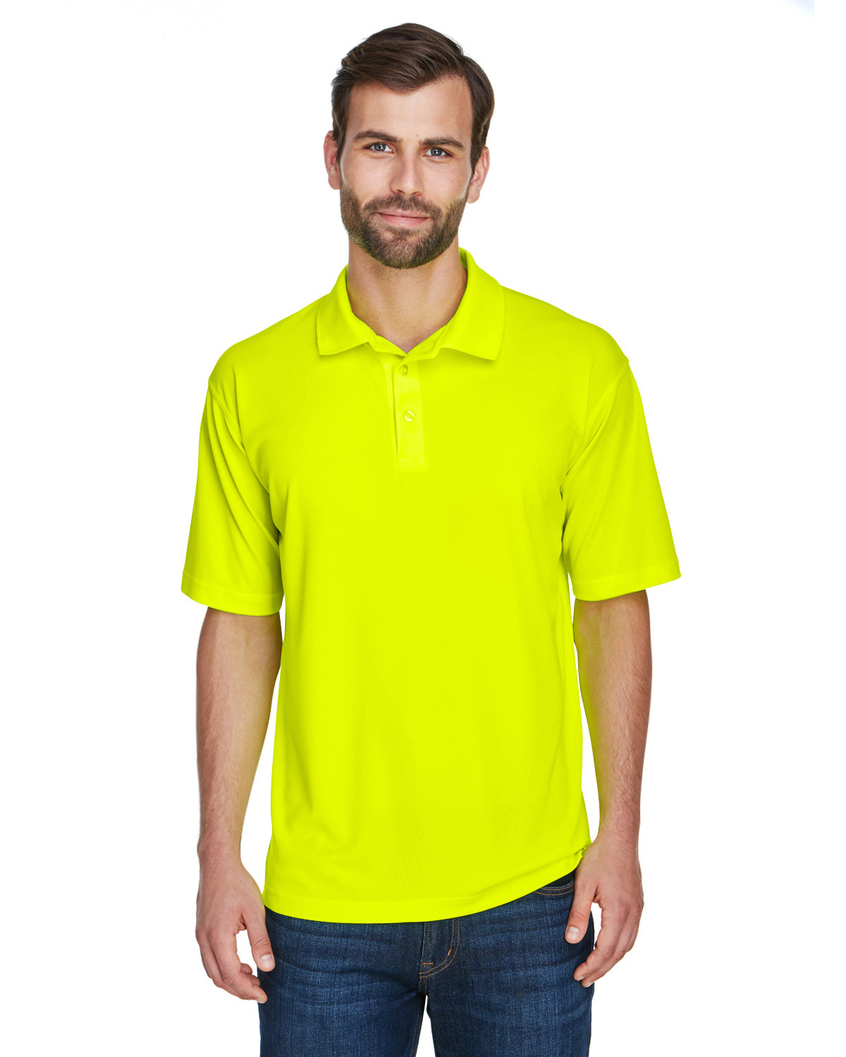 UltraClub Embroidered Men's Cool & Dry Mesh Pique Polo