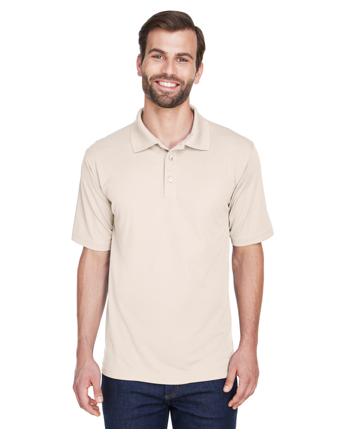 UltraClub Embroidered Men's Cool & Dry Mesh Pique Polo - Queensboro