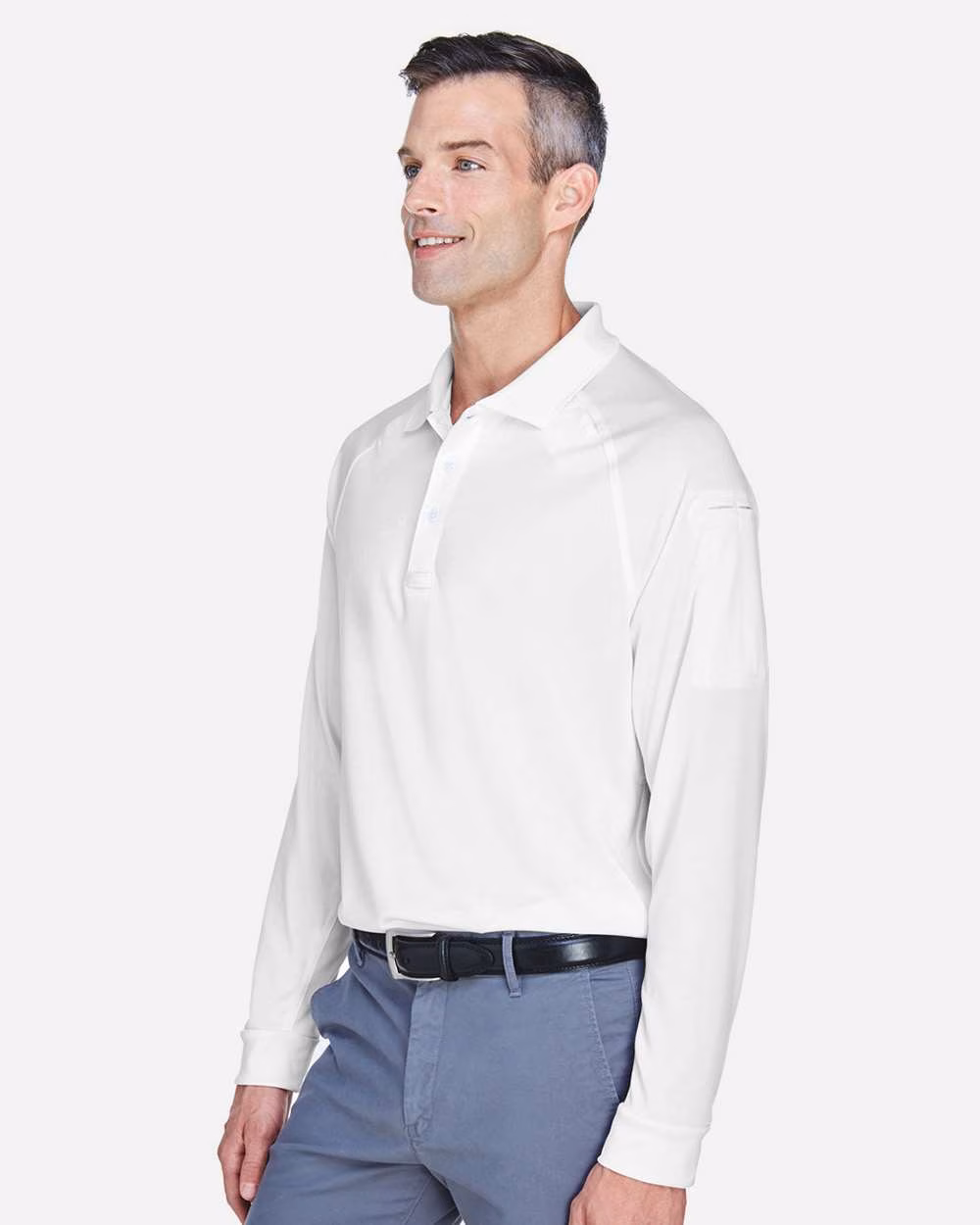 Harriton Embroidered Men's Advantage Long-Sleeve Tactical Polo