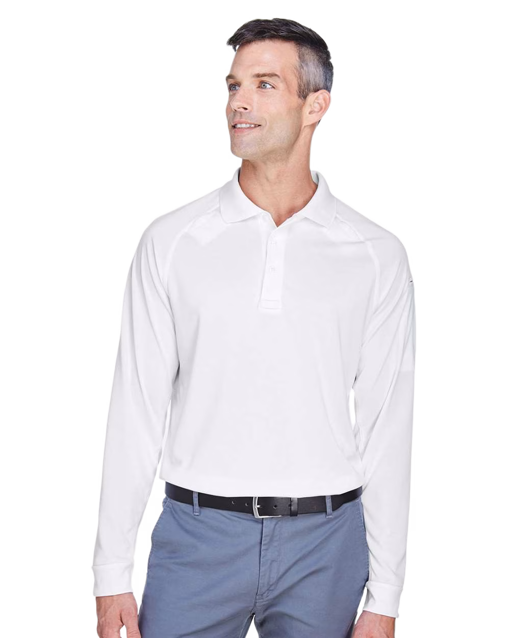 Harriton Embroidered Men's Advantage Long-Sleeve Tactical Polo Image - Harriton Embroidered Men's Advantage Long-Sleeve Tactical Polo