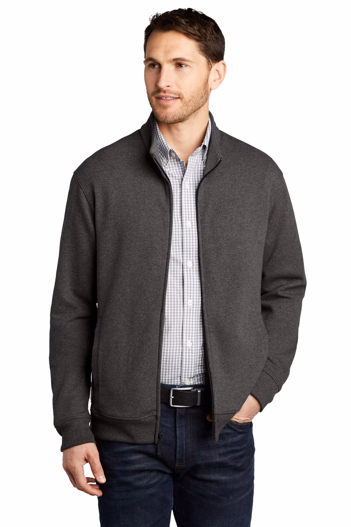 Port Authority Embroidered Men's Interlock Full-Zip Image - Port Authority Embroidered Men's Interlock Full-Zip