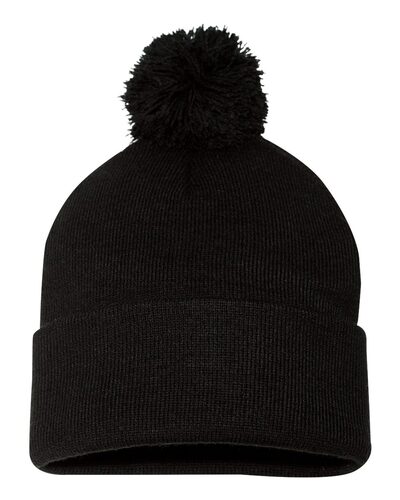 Sportsman Embroidered 12" Pom-Pom Cuffed Beanie