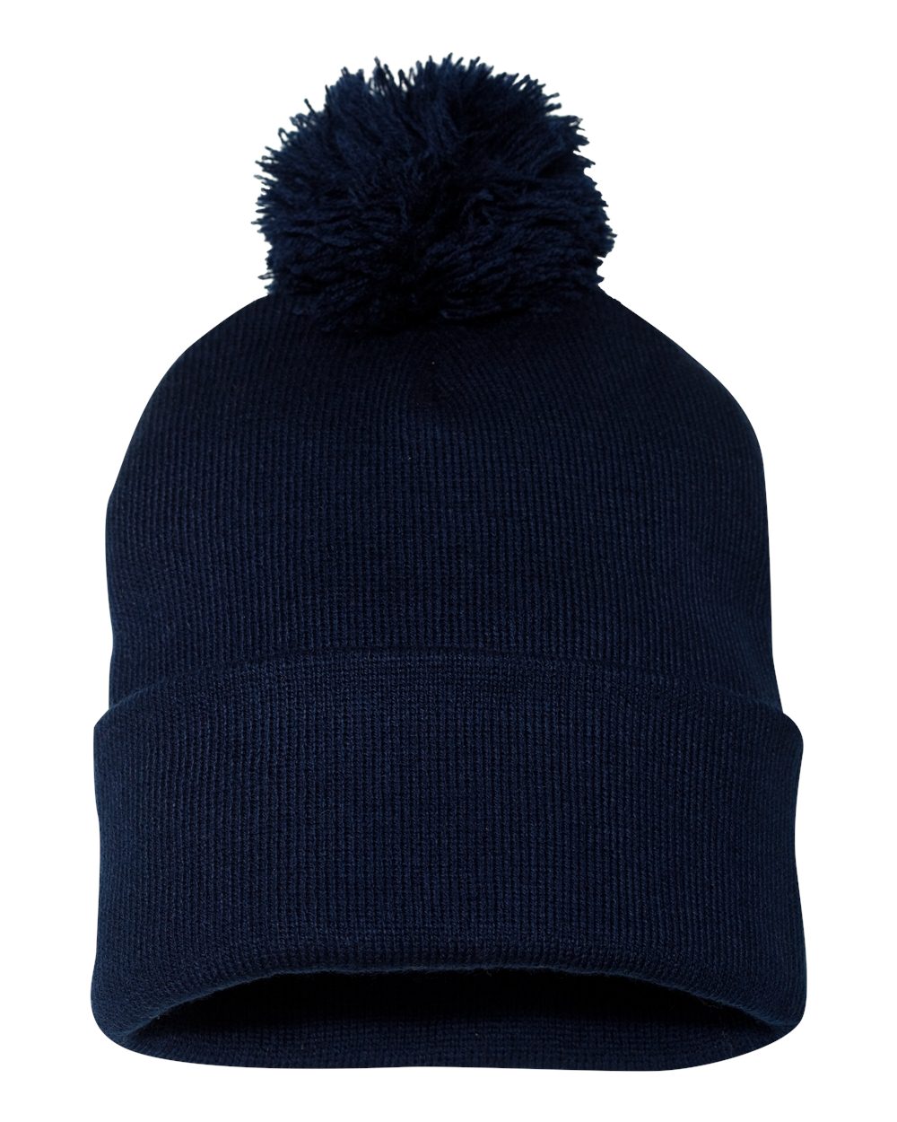 Sportsman Embroidered 12" Pom-Pom Cuffed Beanie Image - Sportsman Embroidered 12" Pom-Pom Cuffed Beanie