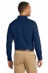 Port & Company Embroidered Men's Long Sleeve Denim Shirt Thumb