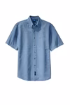 Port & Company Embroidered Men's Short Sleeve Denim Shirt Thumb