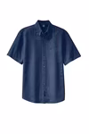Port & Company Embroidered Men's Short Sleeve Denim Shirt Thumb