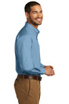 Port Authority Embroidered Men's Long Sleeve Carefree Poplin Shirt Thumb