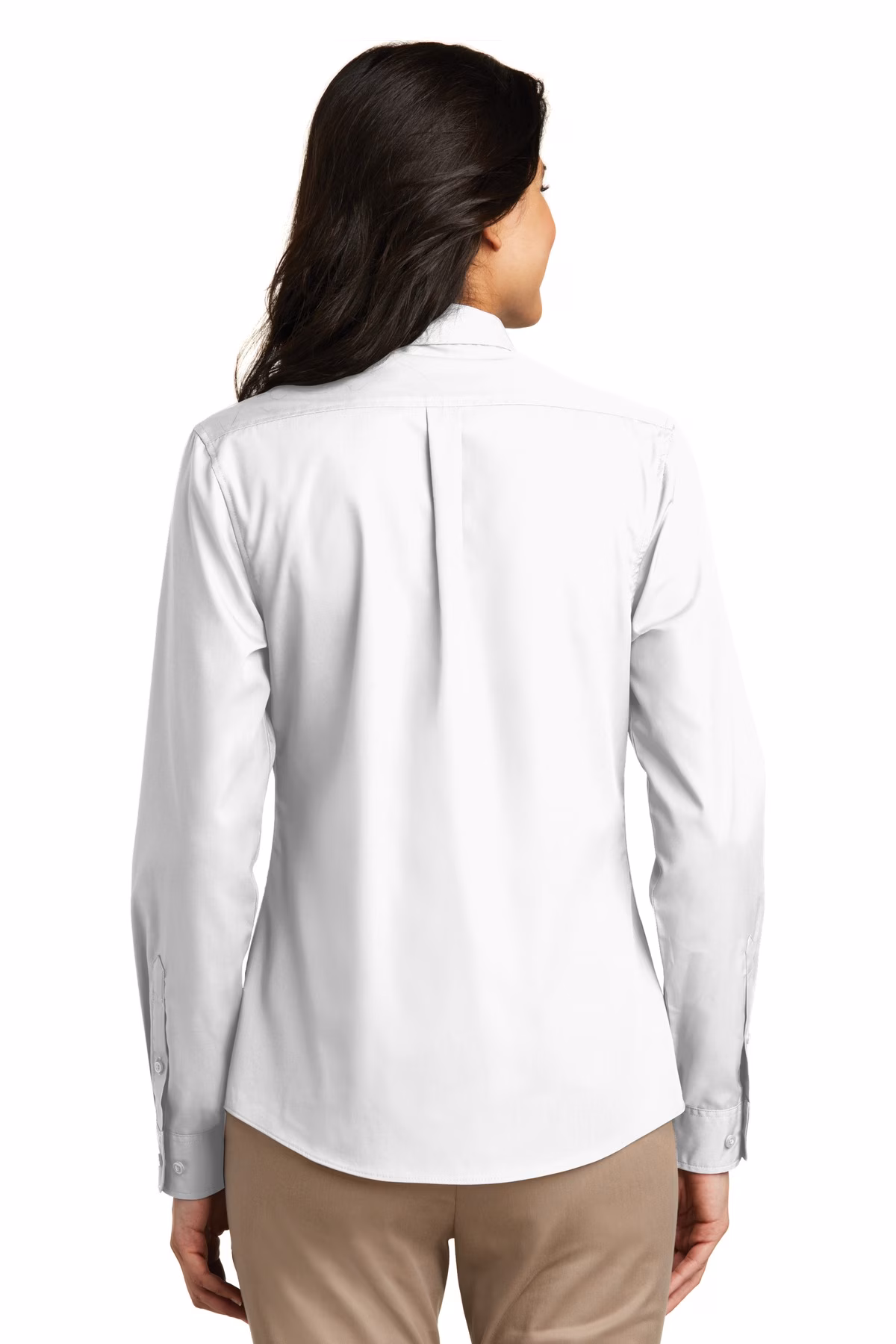 Port Authority Embroidered Women's Long Sleeve Carefree Poplin Shirt
