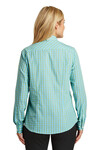 Port Authority Embroidered Women's Long Sleeve Gingham Easy Care Shirt Thumb