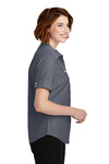 Port Authority Embroidered Women's Short Sleeve SuperPro Oxford Shirt Thumb