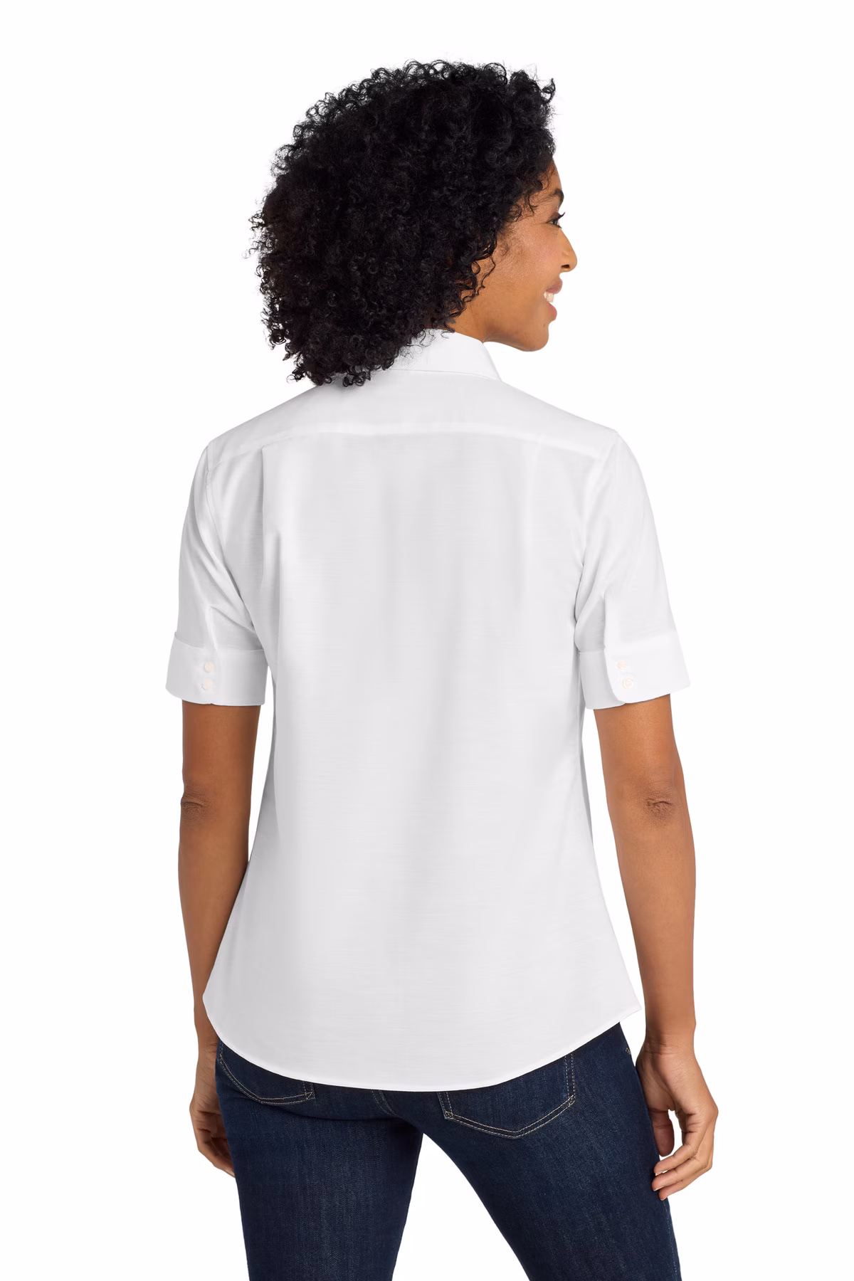 Port Authority Embroidered Women's Short Sleeve SuperPro Oxford Shirt