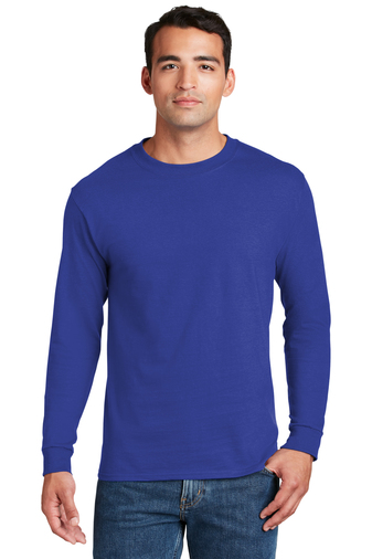 Hanes Embroidered Unisex Beefy-T 100% Cotton Long Sleeve T-Shirt