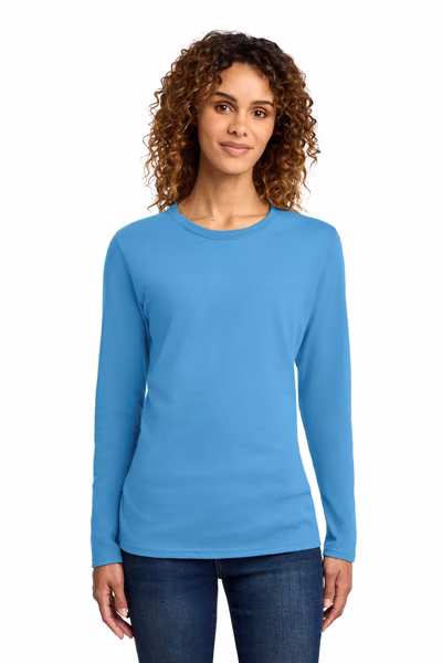 Port & Company  Printed Women's Long Sleeve Core Cotton Tee